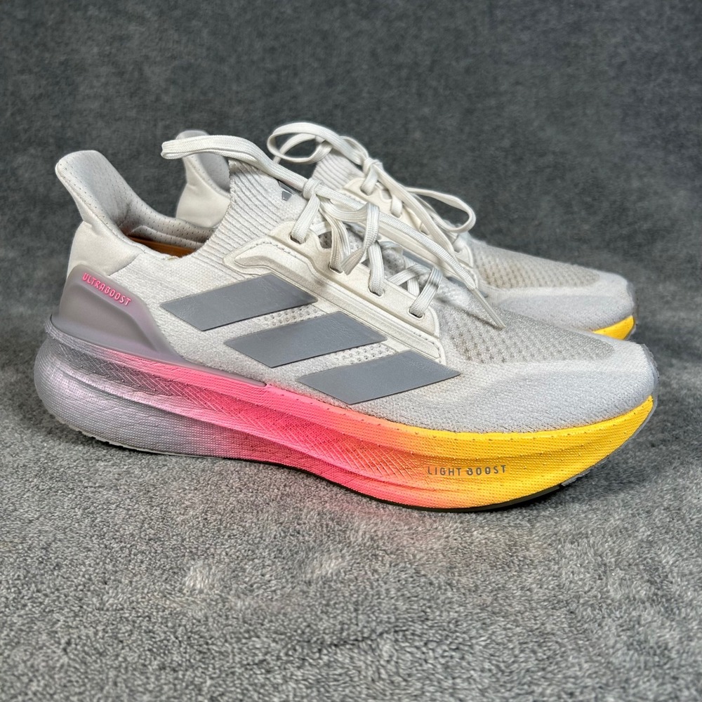 Adidas Ultraboost 5X White Lucid Pink Running Shoes IH0636 Mens 8.5